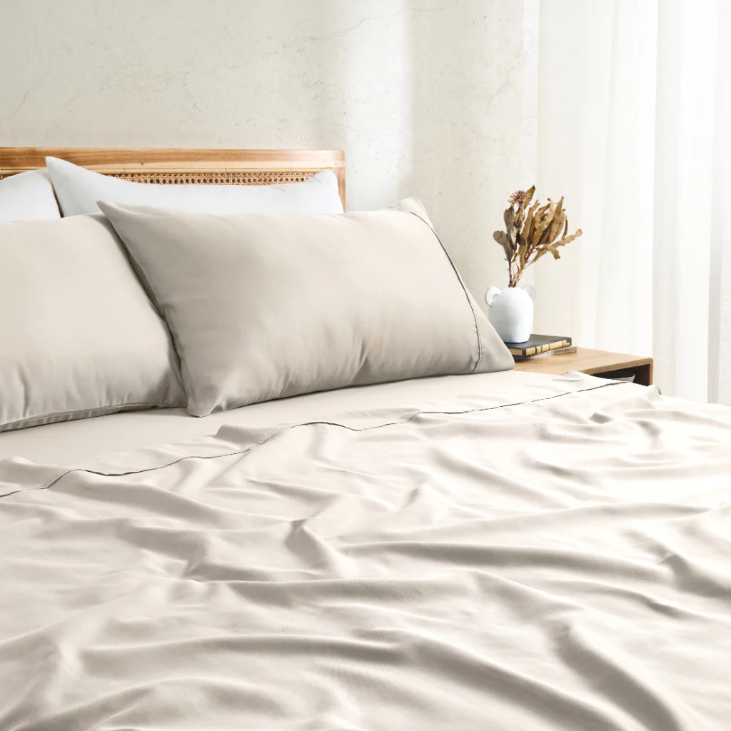 350TC Bamboo Cotton Sheet Set Bamboo Viscose Cotton Silky Smooth Touch - Image 4