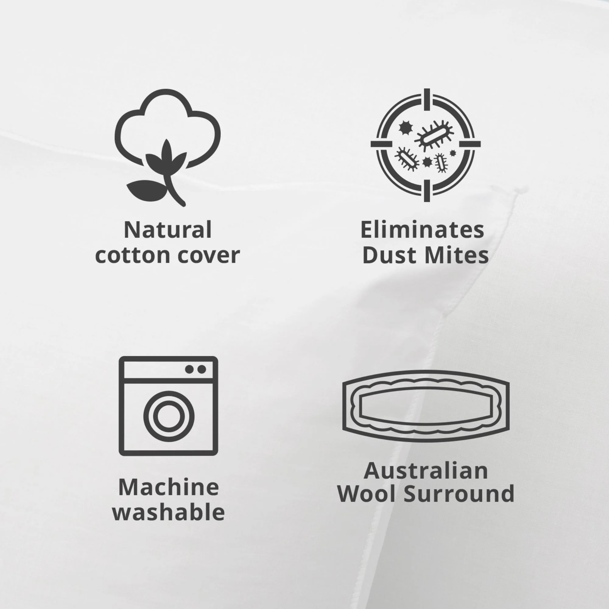 Australian Washable Wool Surround Medium Pillow - Image 5