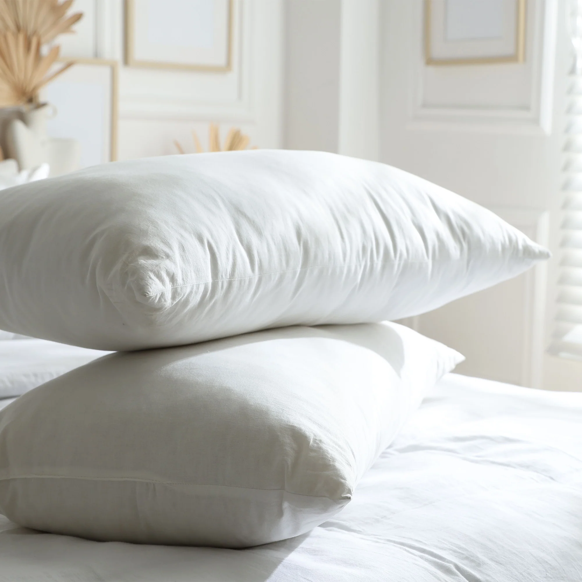 Classic Comfort Natural Washable Wool & Bamboo Surround Pillow - Medium Firm - Image 2