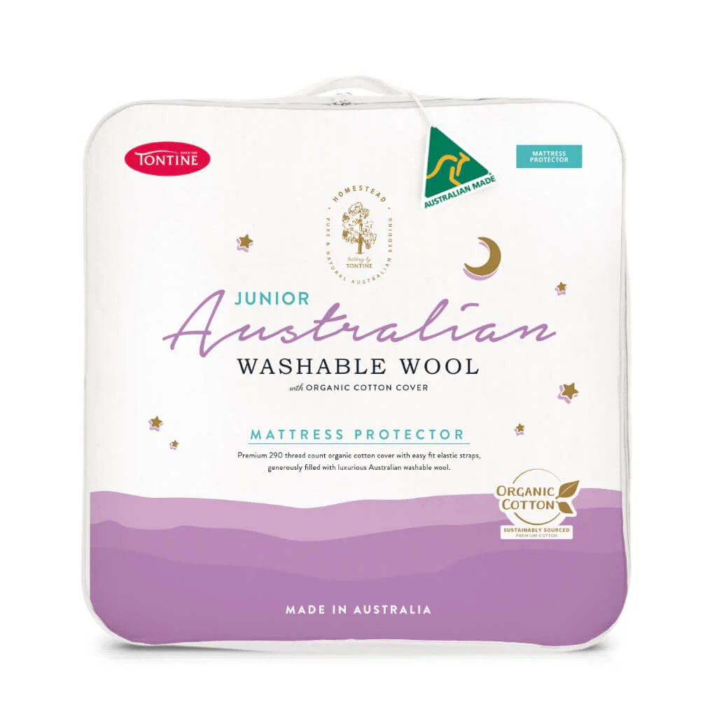 Homestead Baby/Junior Australian Washable Wool Mattress Protector - Image 2
