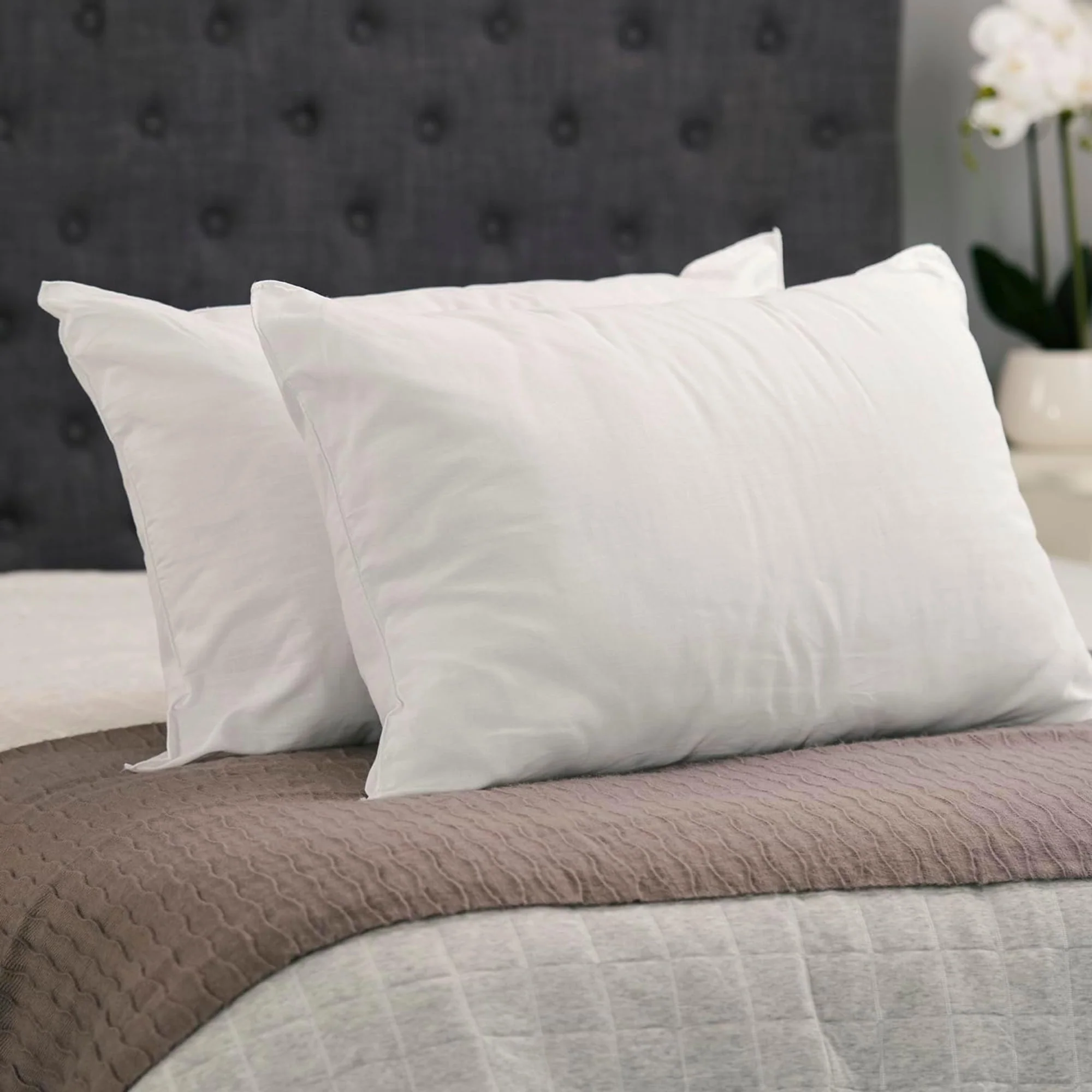 Sweet Dreams Easy Wash Rolled Pillows 2 Pack - Medium - Image 4
