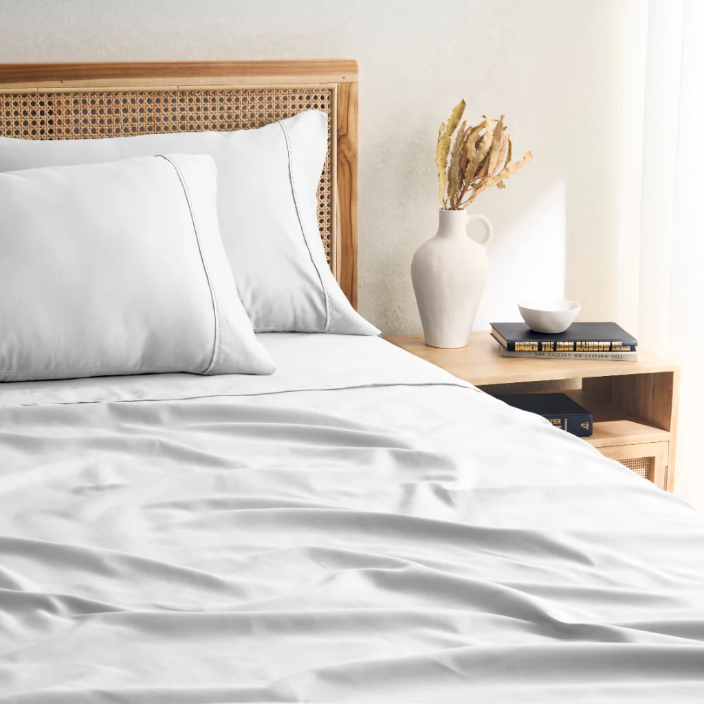 1200TC Cotton Rich Sheet Set Cotton Polyester Includes Pillowcases Flat Fitted Sheet - Image 3